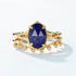 Light luxury retro natural lapis lazuli layered ring S925 pure silver gemstone ring - MOWTE