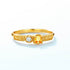 Geometric block citrine ring S925 pure silver band - MOWTE