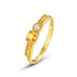 Geometric block citrine ring S925 pure silver band - MOWTE