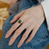 Pastel-Colored Ring for Women – Luxury Malachite Sterling Silver Statement Jewelry - MOWTE
