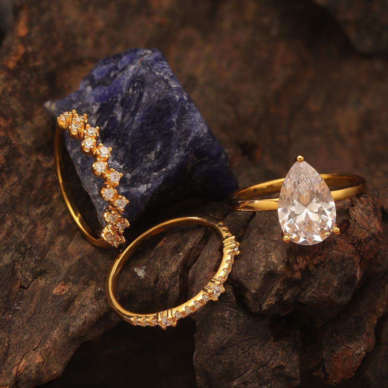 S925 Silver Three-Piece Set Moissanite Ring with 4ct Pearl Cut Center Stone Exquisite Stacking Wedding - MOWTE