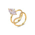 S925 Silver Two-Piece Set Moissanite Ring with 3ct Marquise Cut Center Stone Exquisite Stacking engagement - MOWTE