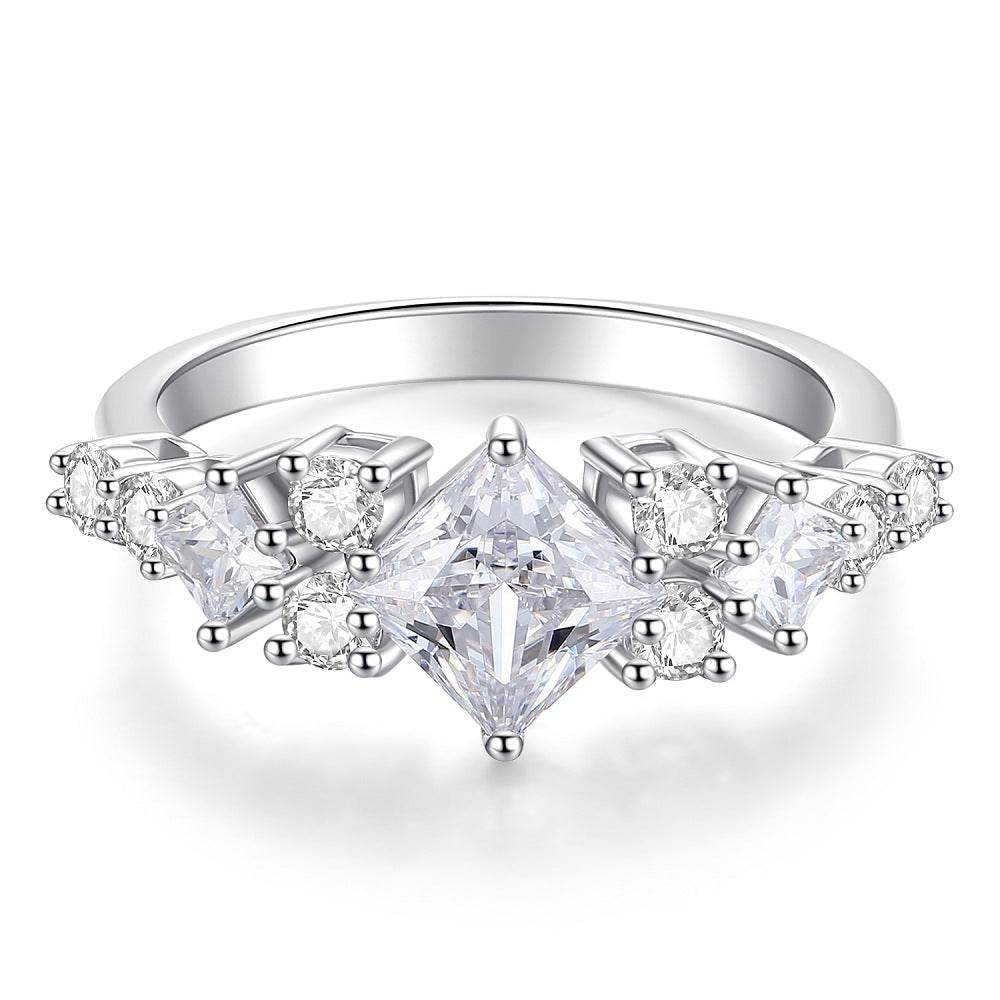 Luxury S925 Silver 1.2ct Moissanite Ring Wedding & Engagement Ring - MOWTE