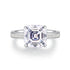 Emerald cut CZ diamond ring s925 silver heart-shaped 5-carat engagement ring - MOWTE