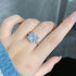 Emerald cut CZ diamond ring s925 silver heart-shaped 5-carat engagement ring - MOWTE