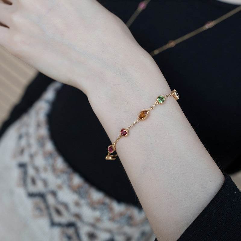 Palace Color Treasure Bracelet for Trendy Women S925 Silver - MOWTE