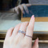 Small Pavé Stackable Ring S925 Sterling Silver Women’s Zirconia Combination Thin Matching Ring Index or Pinky Finger Ring - MOWTE