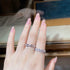 Small Pavé Stackable Ring S925 Sterling Silver Women’s Zirconia Combination Thin Matching Ring Index or Pinky Finger Ring - MOWTE