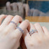 Small Pavé Stackable Ring S925 Sterling Silver Women’s Zirconia Combination Thin Matching Ring Index or Pinky Finger Ring - MOWTE