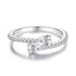 Small Pavé Stackable Ring S925 Sterling Silver Women’s Zirconia Combination Thin Matching Ring Index or Pinky Finger Ring - MOWTE