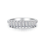 Small Pavé Stackable Ring S925 Sterling Silver Women’s Zirconia Combination Thin Matching Ring Index or Pinky Finger Ring - MOWTE