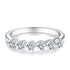 Small Pavé Stackable Ring S925 Sterling Silver Women’s Zirconia Combination Thin Matching Ring Index or Pinky Finger Ring - MOWTE