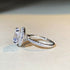 925 Sterling Silver Ring with 1.5/3/5 ct Moissanite D Color Plated with PT950 Platinum - MOWTE