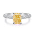 S925 Sterling Silver High-Carbon Diamond Radiant Cut Ring - MOWTE