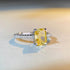 S925 Sterling Silver High-Carbon Diamond Radiant Cut Ring - MOWTE
