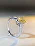 S925 Sterling Silver High-Carbon Diamond Radiant Cut Ring - MOWTE