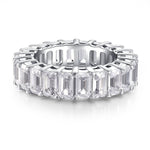 Small Pavé Stackable Ring S925 Sterling Silver Women’s Zirconia Combination Thin Matching Ring Index or Pinky Finger Ring - MOWTE
