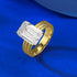 2025 New Style S925 Gold-Plated Silver 8*12 Rectangular Pagoda High Carbon Diamond Ring - MOWTE