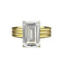 2025 New Style S925 Gold-Plated Silver 8*12 Rectangular Pagoda High Carbon Diamond Ring - MOWTE