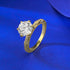 2025 New Style S925 Gold-Plated Silver 8*8 Round Cut High Carbon Diamond Ring - MOWTE