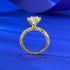 2025 New Style S925 Gold-Plated Silver 8*8 Round Cut High Carbon Diamond Ring - MOWTE