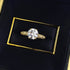 2025 New Style S925 Gold-Plated Silver 8*8 Round Cut High Carbon Diamond Ring - MOWTE