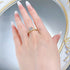 2025 New Style S925 Gold-Plated Silver 8*8 Round Cut High Carbon Diamond Ring - MOWTE