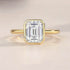Gold-Tone Minimalist Ring Ins Style S925 Silver Ring for Women High-Quality Moissanite Ring - MOWTE