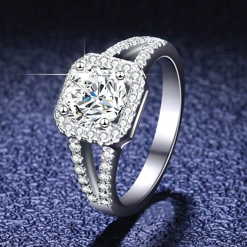 1 Ct Moissanite S925 Sterling Silver Ring for Women Engagement & Wedding Proposal Ring - MOWTE