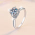 Moissanite Crown-Style 1ct Ring Sterling Silver Women's Wedding Band - MOWTE
