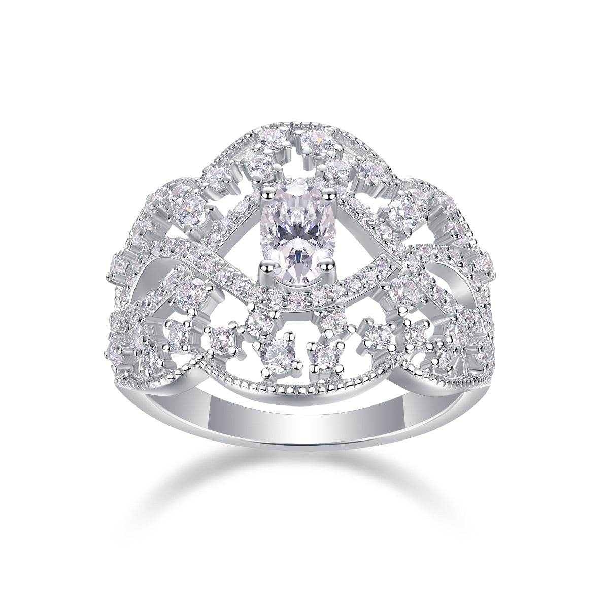 Luxury Micro-Paved Moissanite Flash Ring - MOWTE