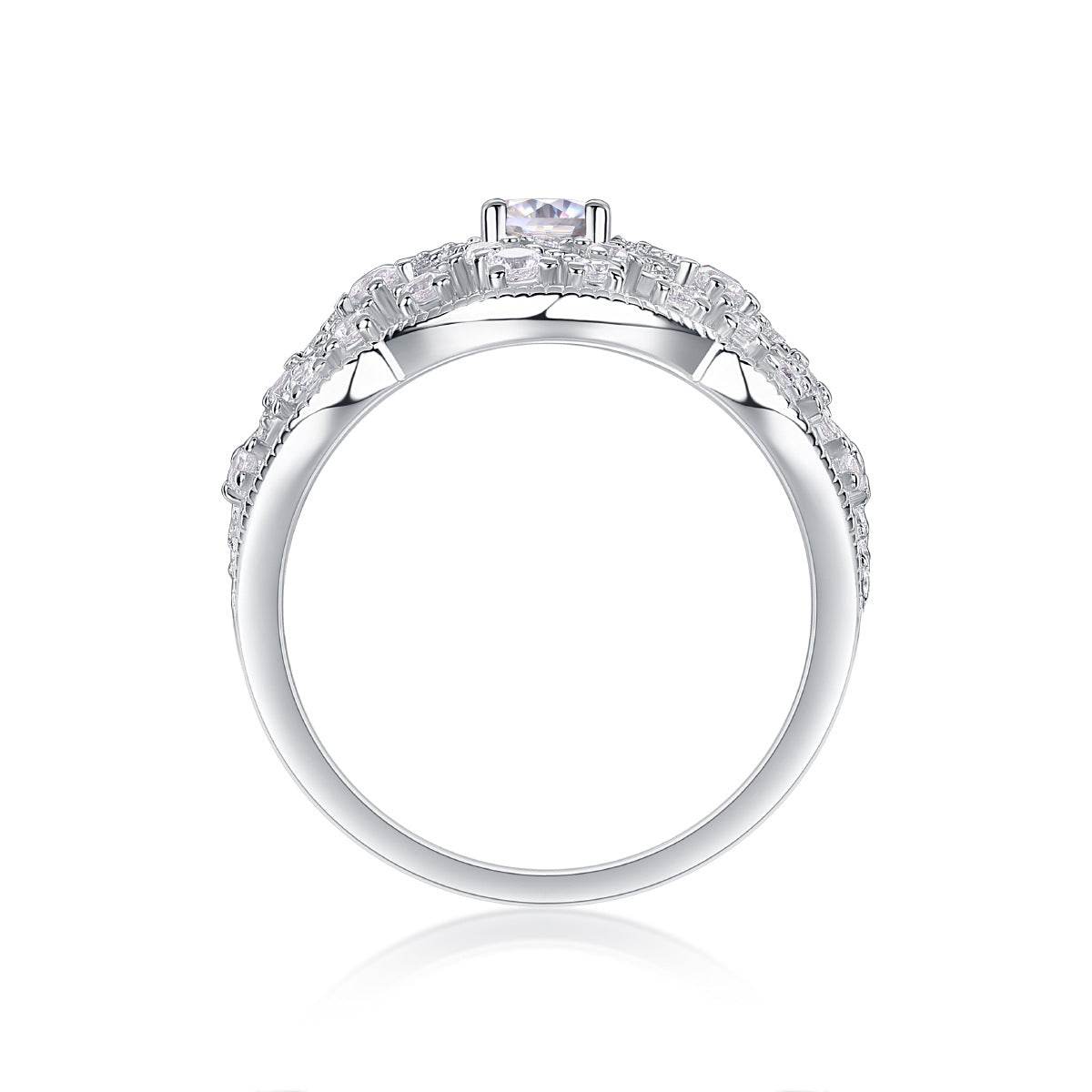 Luxury Micro-Paved Moissanite Flash Ring - MOWTE