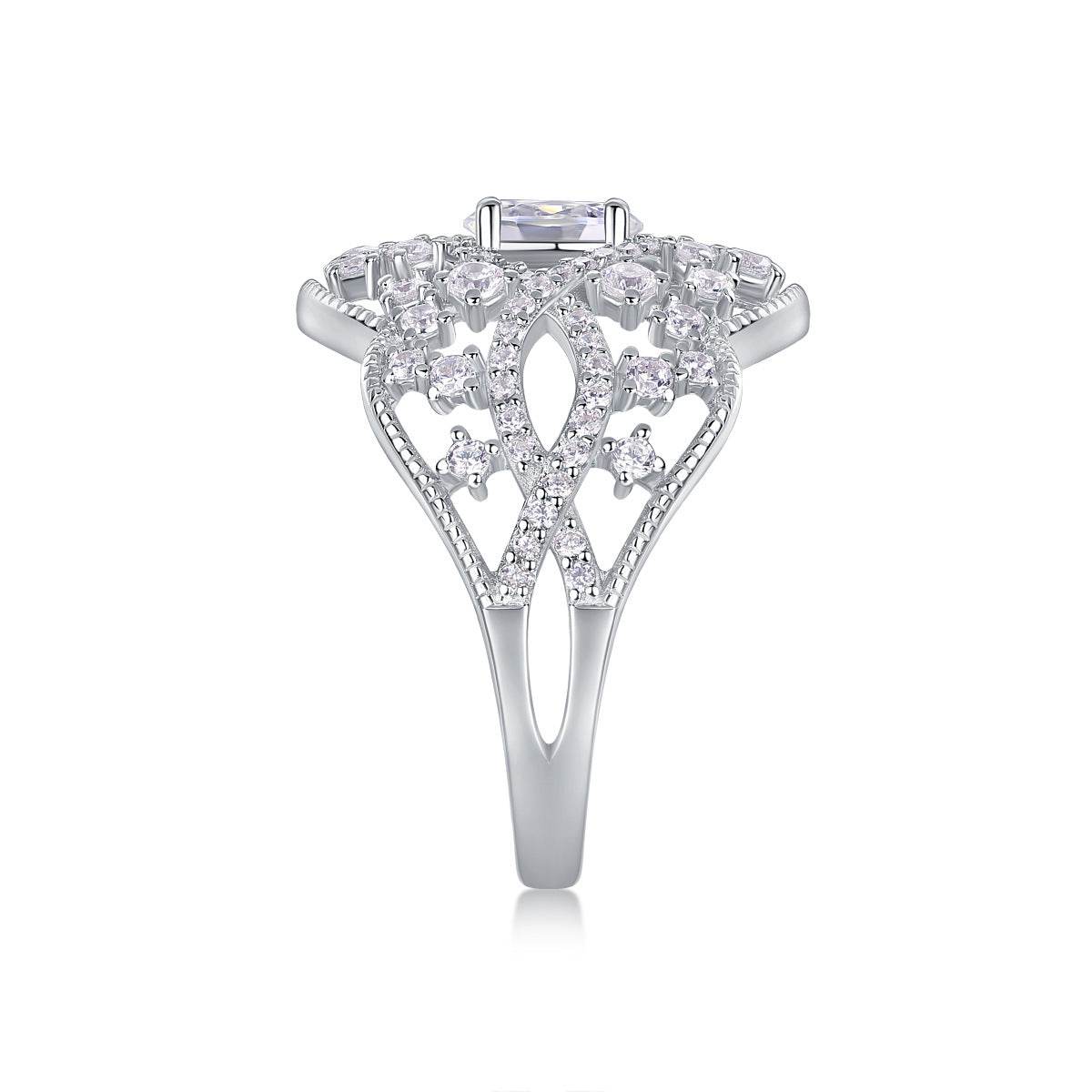Luxury Micro-Paved Moissanite Flash Ring - MOWTE