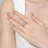 Teardrop-Cut Moissanite Micro-Paved Engagement Ring – Plated in 18K Real Gold - MOWTE