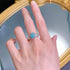 S925 Silver Paraiba 7*9mm Fat Square diamond engagement ring - MOWTE