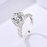 2ct Moissanite Ring for Women S925 Sterling Silver Full Diamond Halo Proposal Engagement Ring