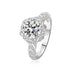 2ct Moissanite Ring for Women S925 Sterling Silver Full Diamond Halo Proposal Engagement Ring
