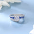 Blue Enchantress Moissanite Ring for Women S925 Sterling Silver Light Luxury Band