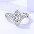 1Ct Moissanite Ring for Women S925 Sterling Silver Proposal Bridal Set