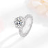 S925 Sterling Silver Sunflower Moissanite Ring for Women 3-Carat Light Luxury Band