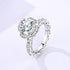 S925 Sterling Silver Sunflower Moissanite Ring for Women 3-Carat Light Luxury Band