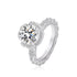S925 Sterling Silver Sunflower Moissanite Ring for Women 3-Carat Light Luxury Band