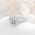 S925 Sterling Silver Sunflower Moissanite Ring for Women 3-Carat Light Luxury Band