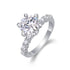 S925 Sterling Silver Luxuriously Set Light Luxury Moissanite Ring