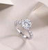 S925 Sterling Silver Luxuriously Set Light Luxury Moissanite Ring