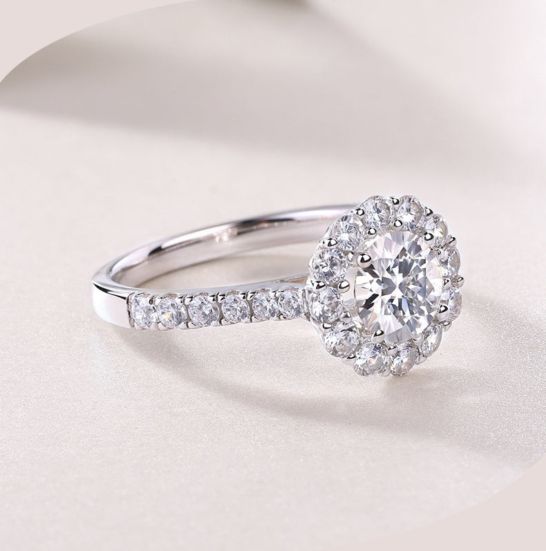 S925 Sterling Silver True Love Ring with Moissanite – Minimalist Luxury with certificate