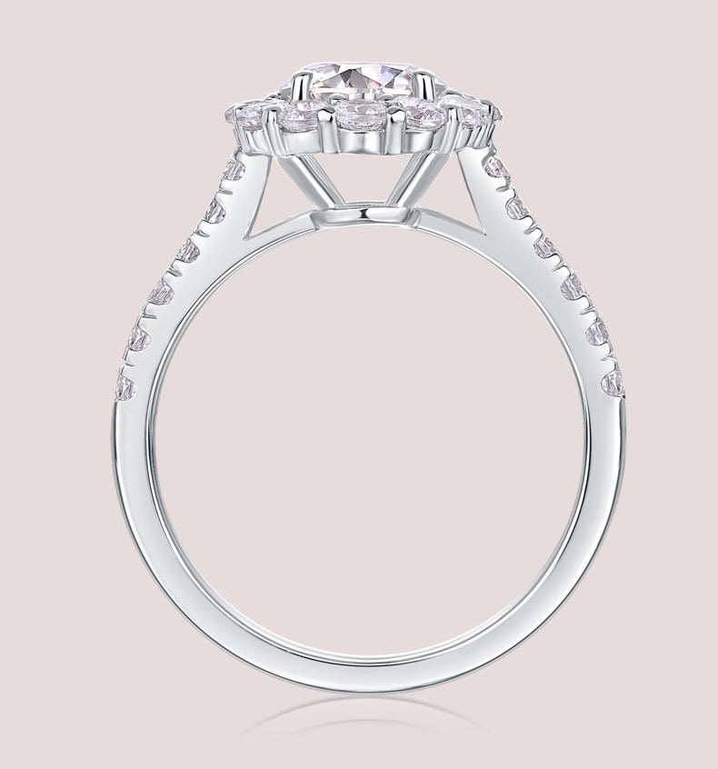 S925 Sterling Silver True Love Ring with Moissanite – Minimalist Luxury with certificate