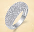 Light Luxury Exquisite S925 Sterling Silver Moissanite Ring with Full Pavé Diamonds