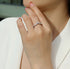 Micro-Pavé Moissanite S925 Sterling Silver Minimalist Ring for Women