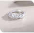 High-End S925 Silver Ring with 0.5 Carat Moissanite in Luxurious Prong Setting